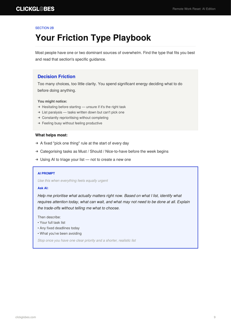 Friction Type Playbook