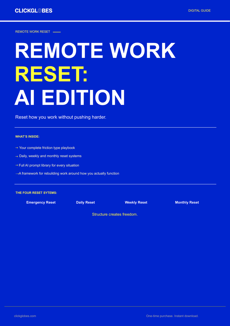 Remote Work Reset cover